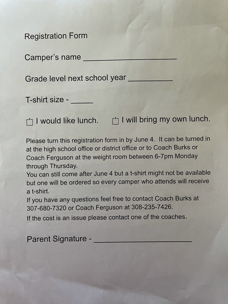 Registration form