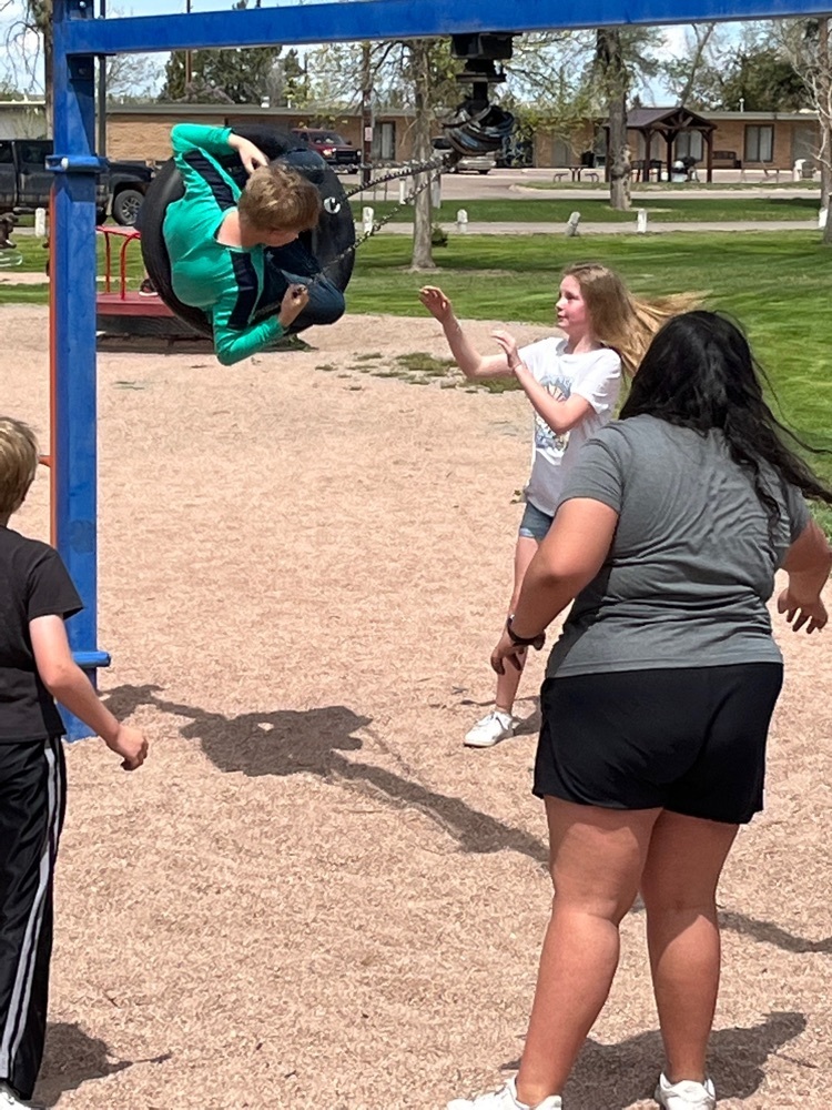 The kids who met 4 of their Map testing goals enjoying some extra recess ant the park!
