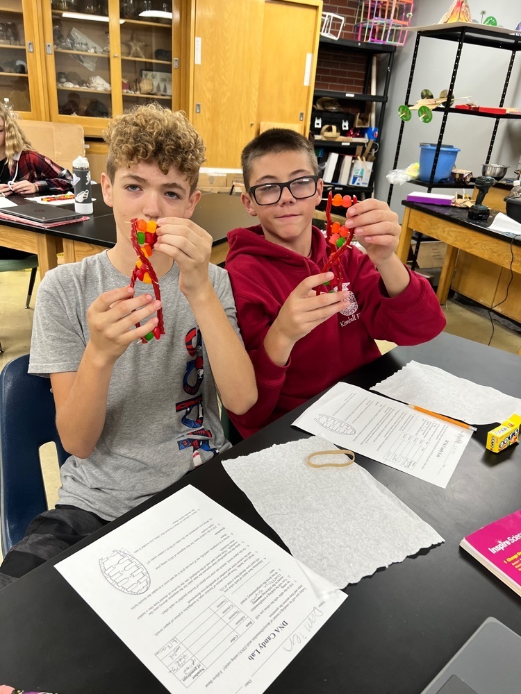 Damien and Cainin enjoyed the DNA lab this morning!